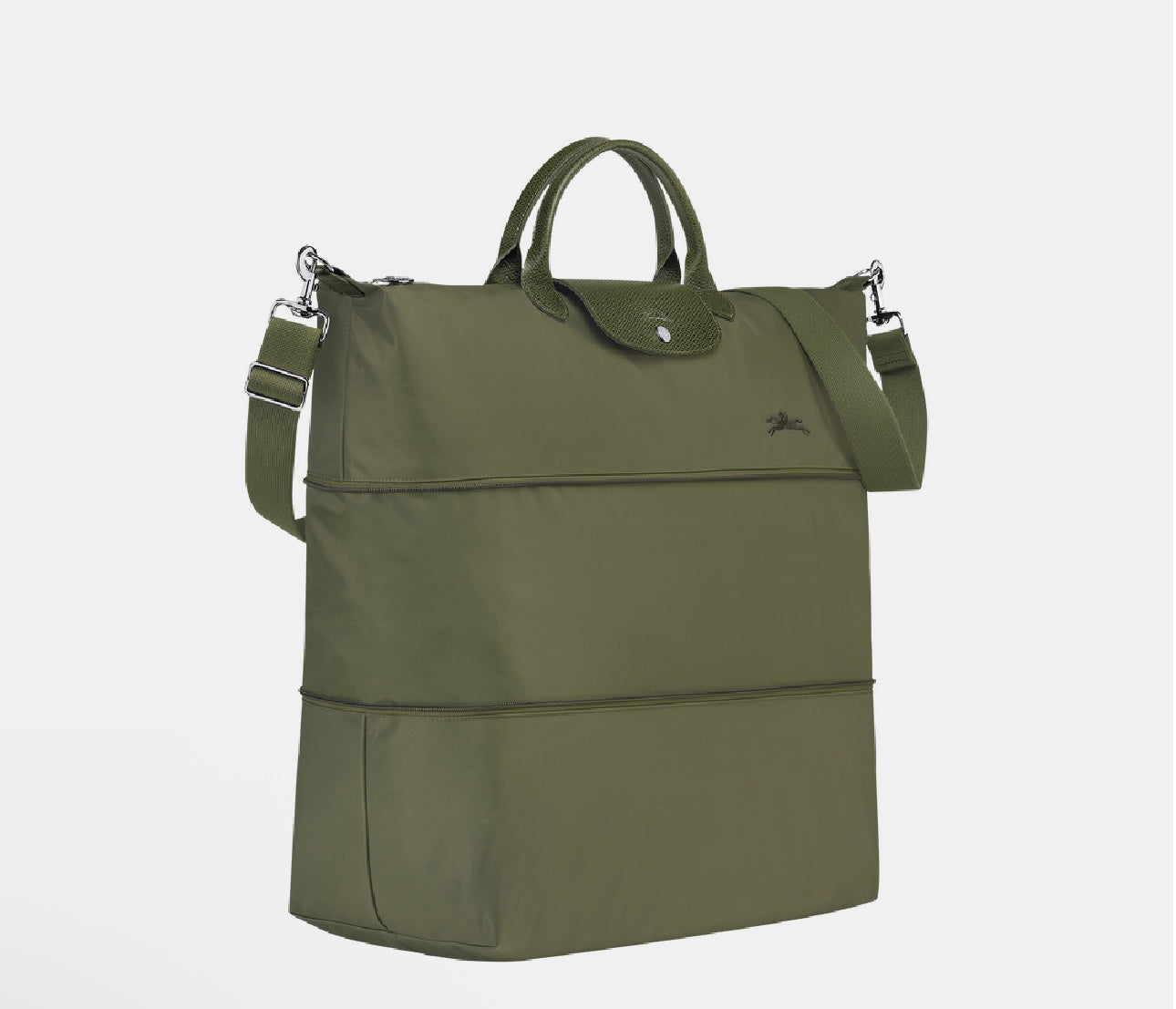 Longchamp Le Pliage Original Travel Bag Expandable Forest - Recycled Canvas