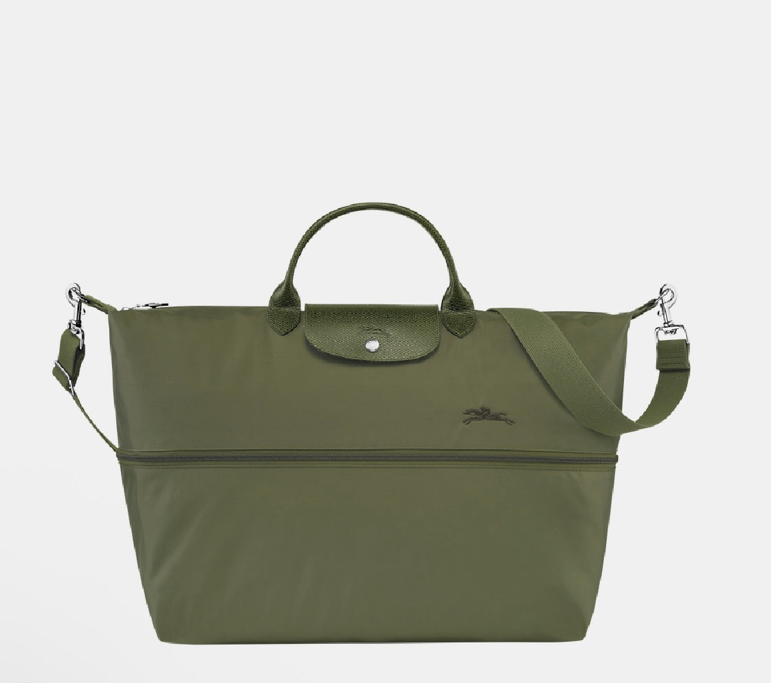 Longchamp Le Pliage Original Travel Bag Expandable Forest - Recycled Canvas