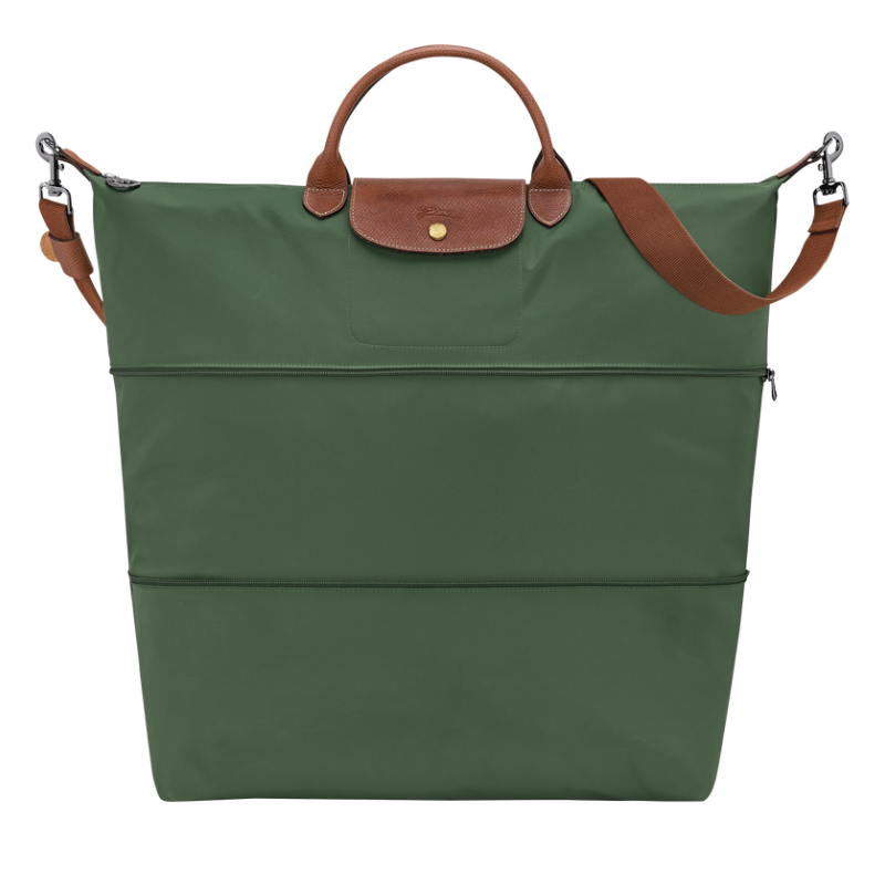 Longchamp Le Pliage Original Travel Bag Expandable Forest - Recycled Canvas